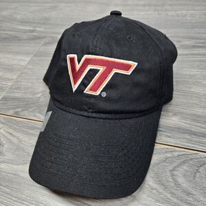 Virginia Tech Hat Black Adjustable Snapback Cap Signatures‎ NCAA Hokies